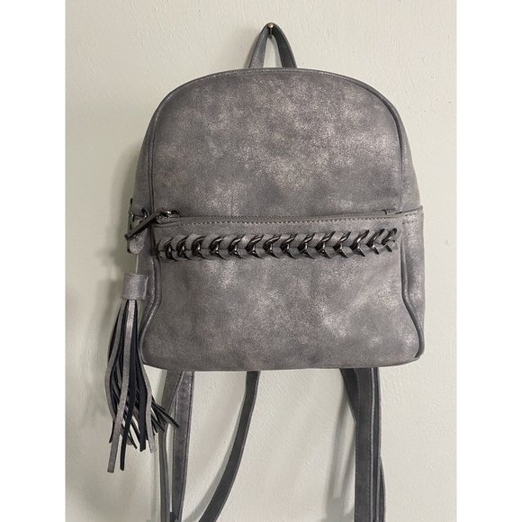 Charming Charlie Gun Metal Gray Small Mini Backpack - Picture 1 of 10